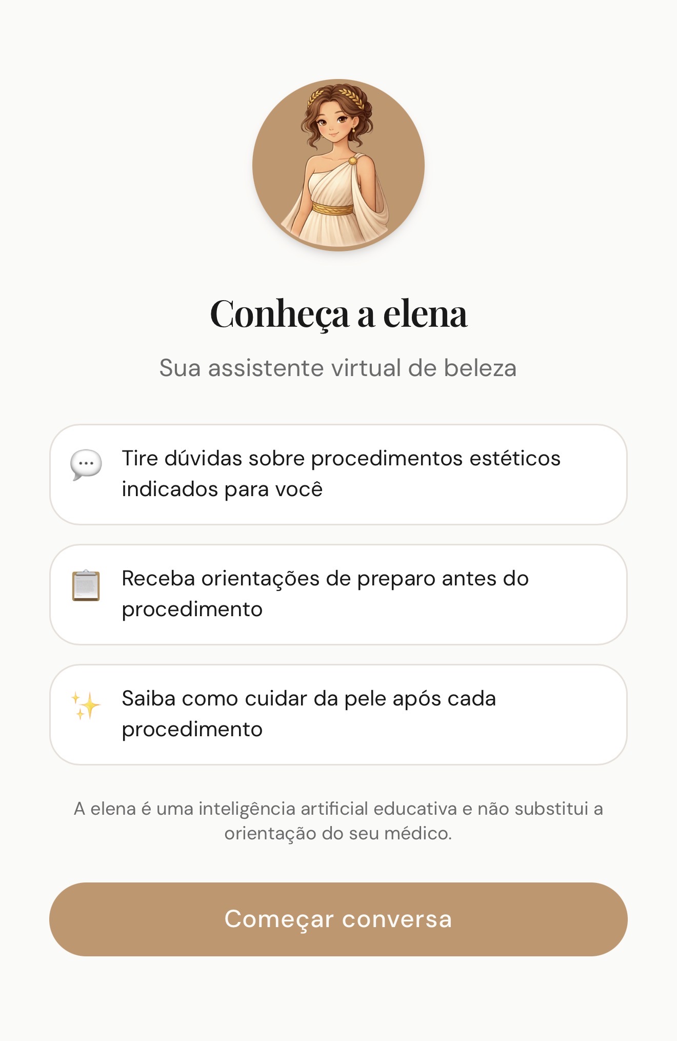 Conheça a elena — assistente virtual de beleza