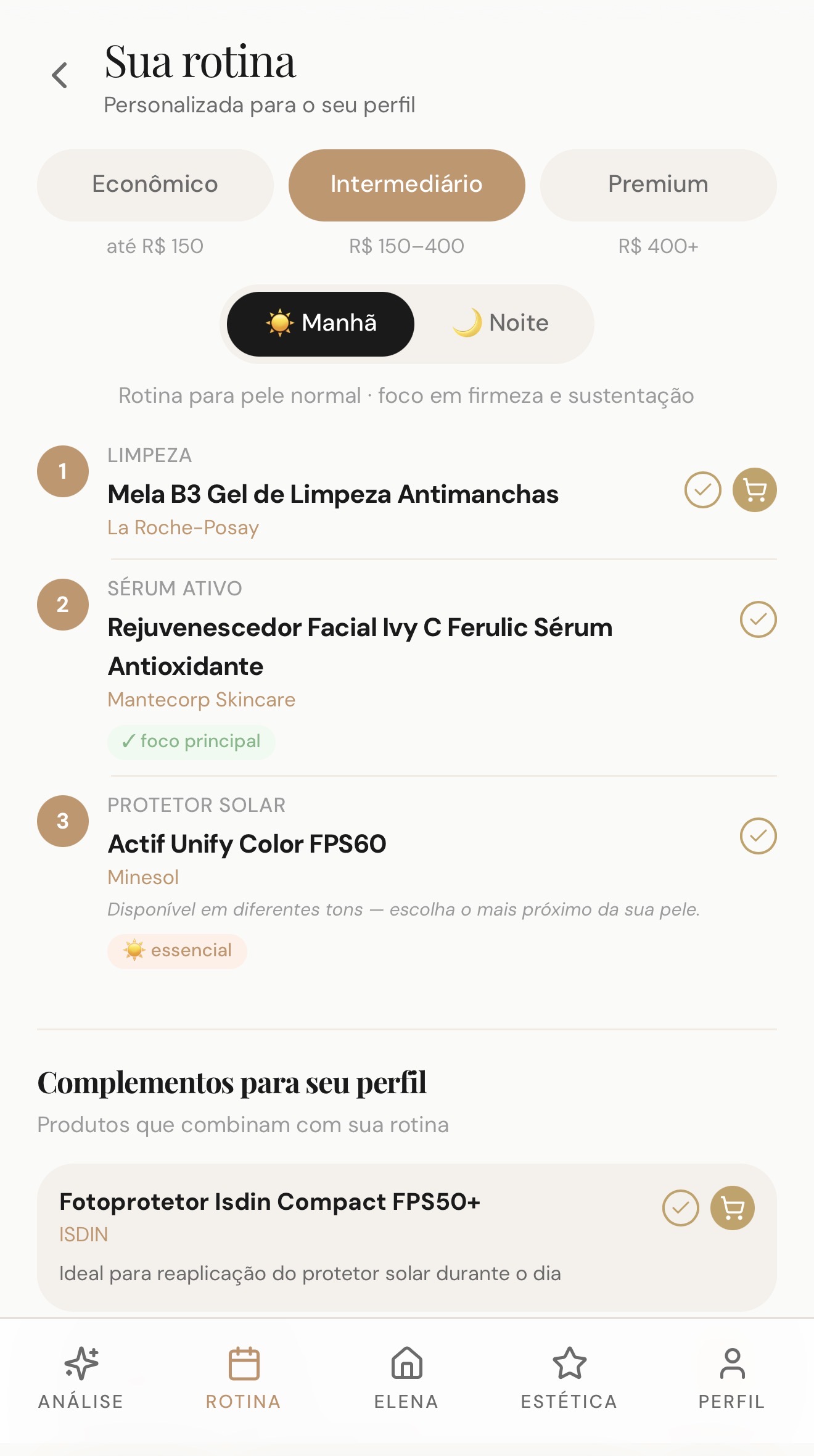 Rotina da manhã na Elena